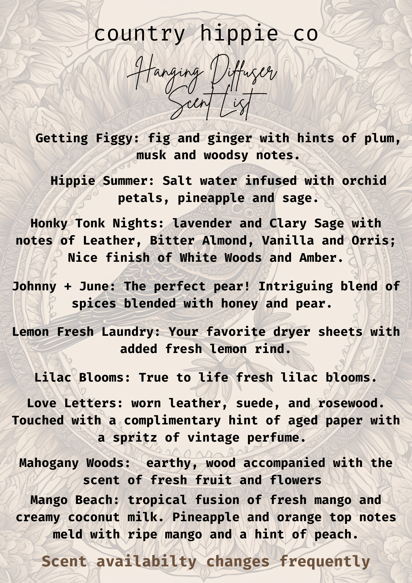 Hanging Car/Closet Fragrance Diffuser: Autumn AIr