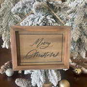 Merry Christmas Wood Wash Ornament