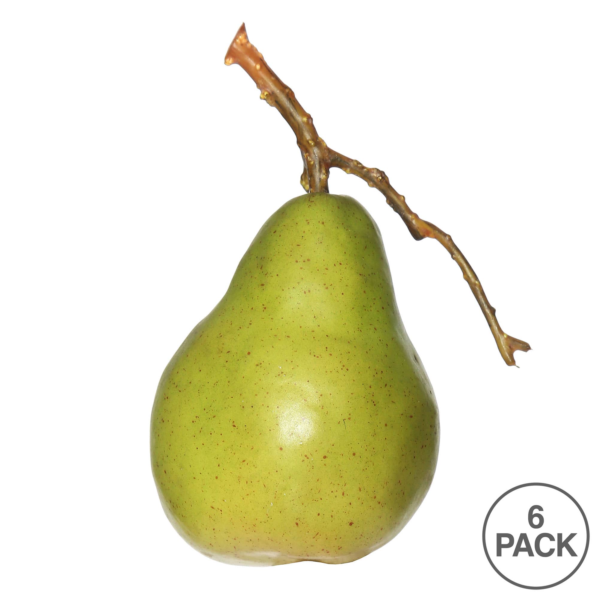 Artificial Green and Yellow Pear,  3.5"