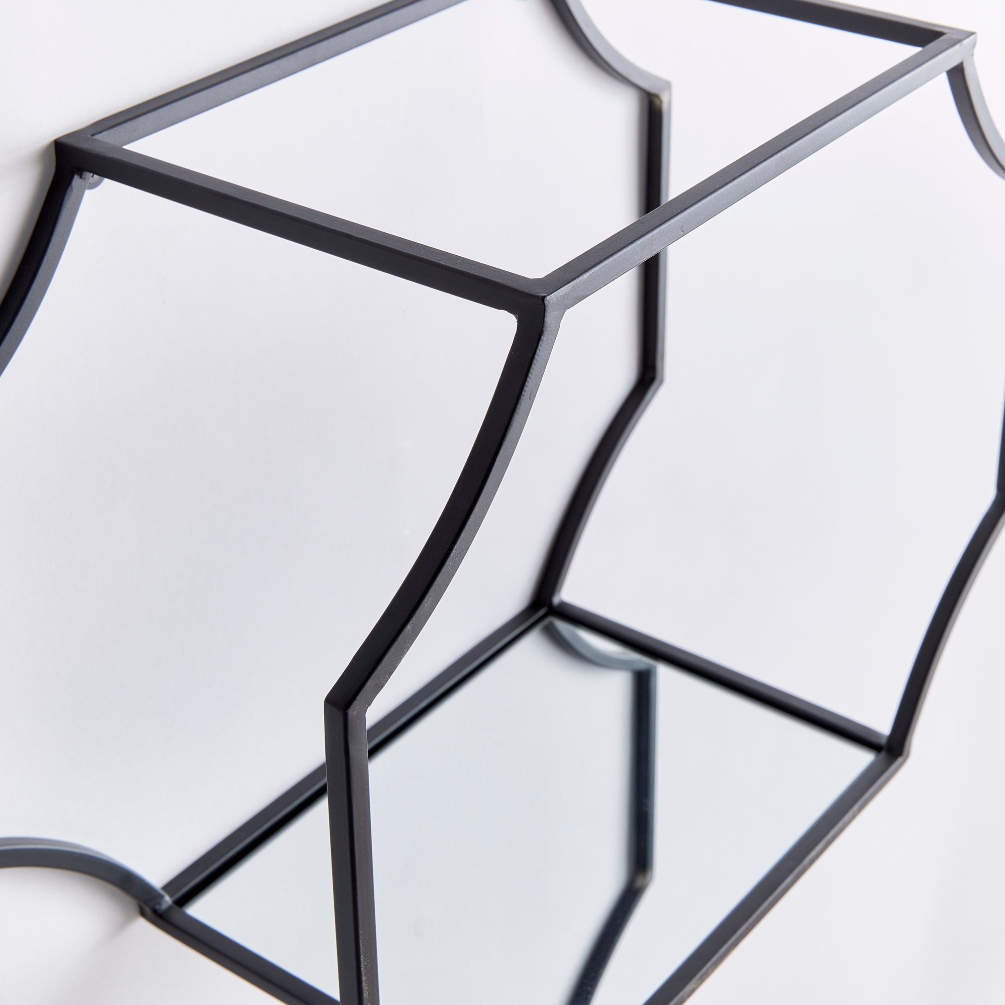 Hudson Mirrored Wall Shelves St/3