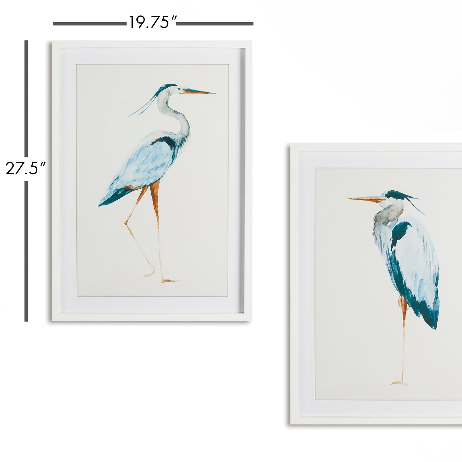 Blue Heron Prints, Set Of 2