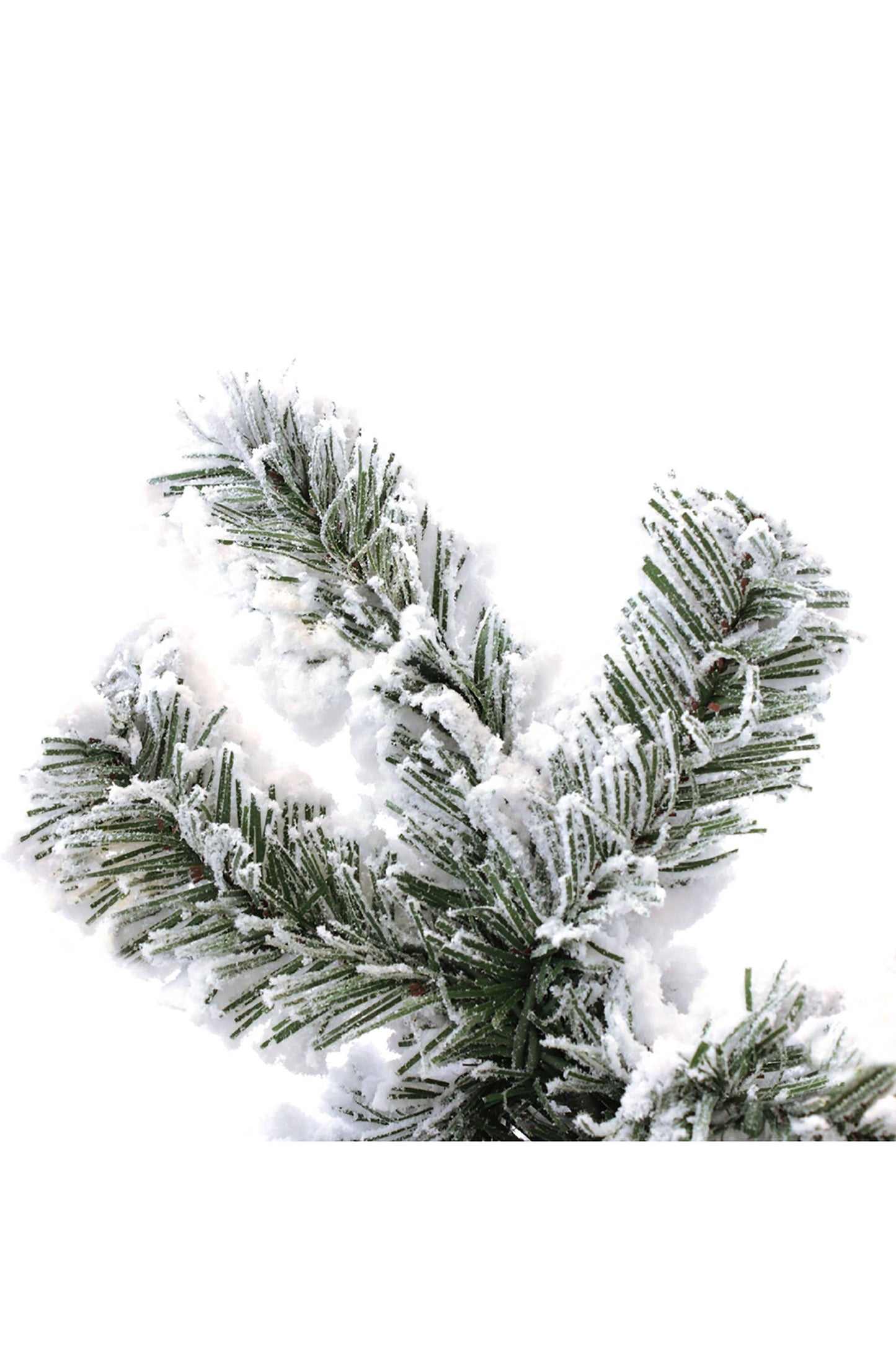 6.5' Heavy Snow Flocked Christmas Tree with Metal Stand, 102