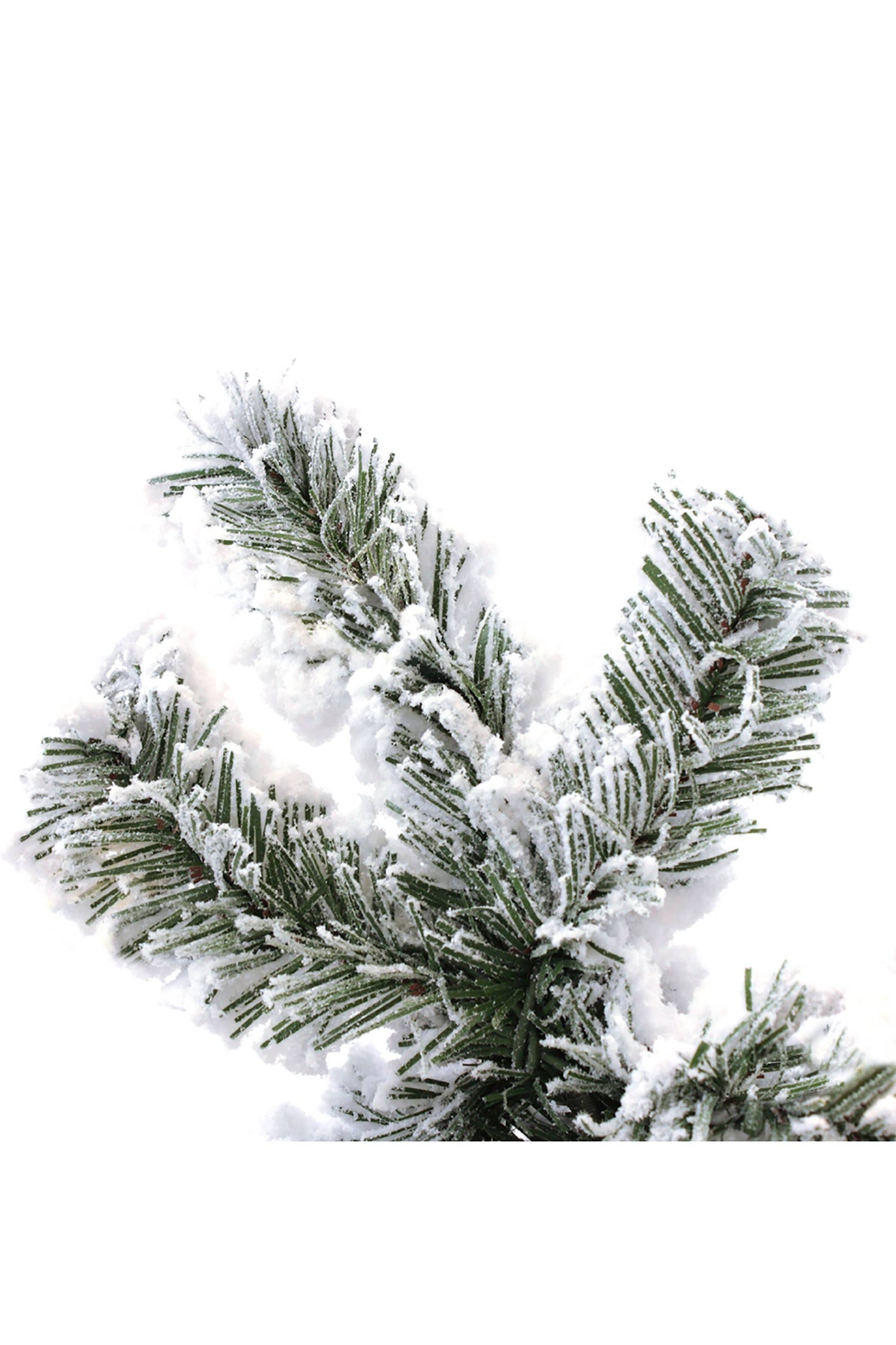 6.5' Heavy Snow Flocked Christmas Tree with Metal Stand, 102