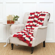 Patriotic Stars & Stripes 4th Of July Knitted Throw Blanket