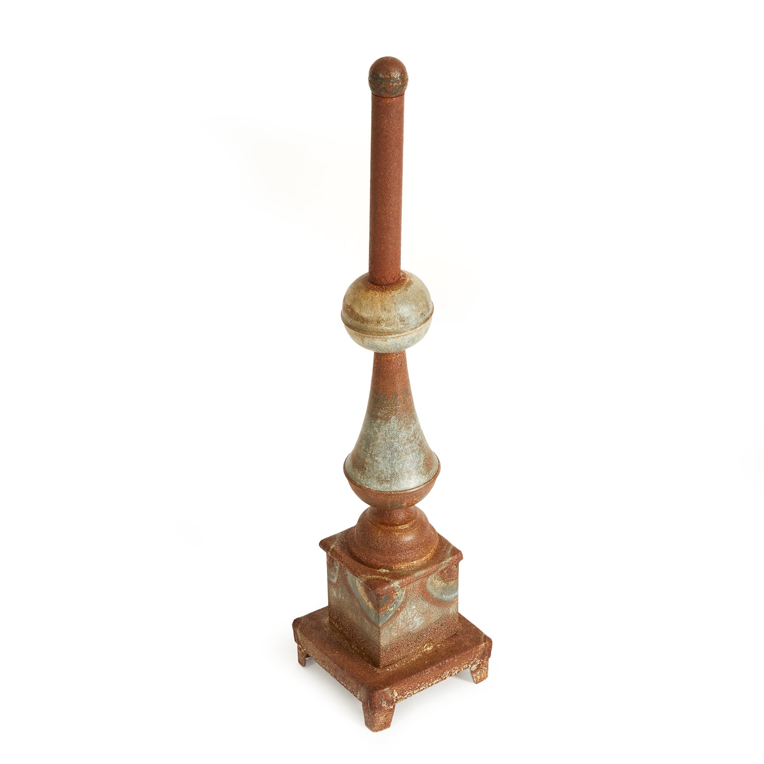 DISCONTINUED Weathered Metal Ornate Finial