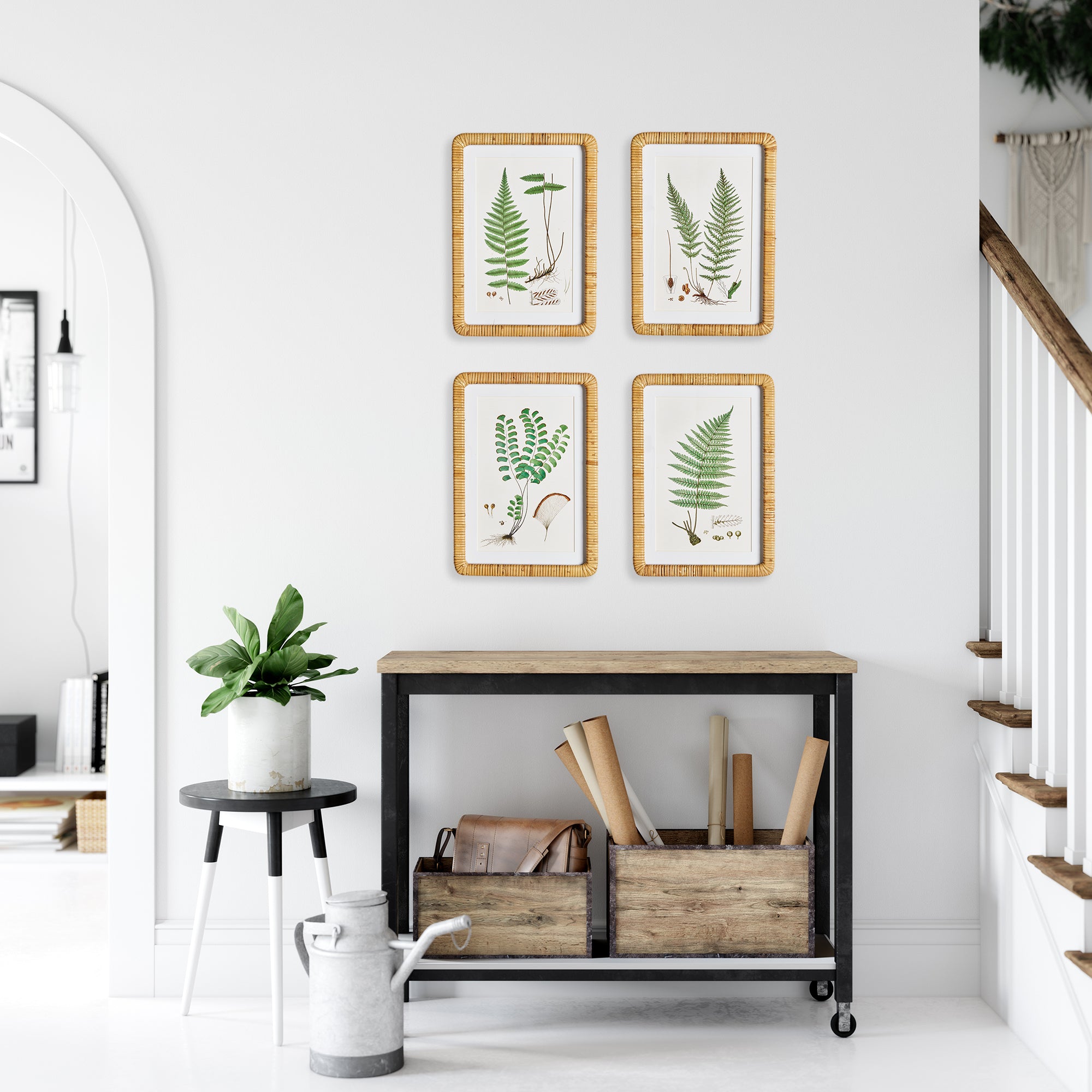 FOREST FERN PRINTS, SET OF 4