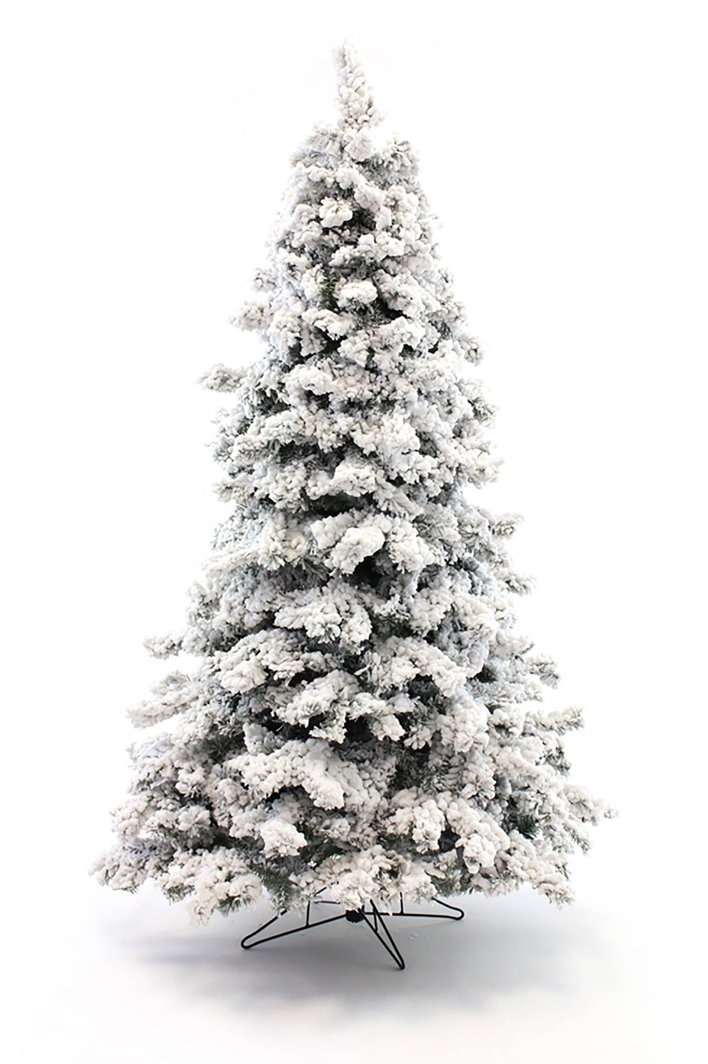 6.5' Heavy Snow Flocked Christmas Tree with Metal Stand, 102