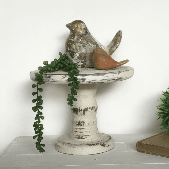 White Wooden Cake Holder