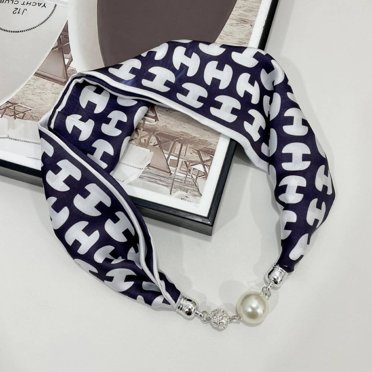 Magnetic Silk Scarf Necklace – Elegant Neck Wrap_CWASC0752: TYPE7 / (OS) 3