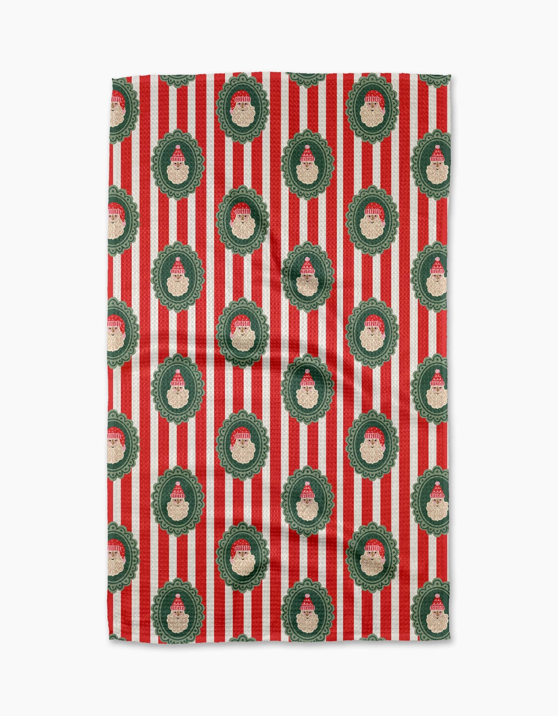 Striped Santa Tea Towel