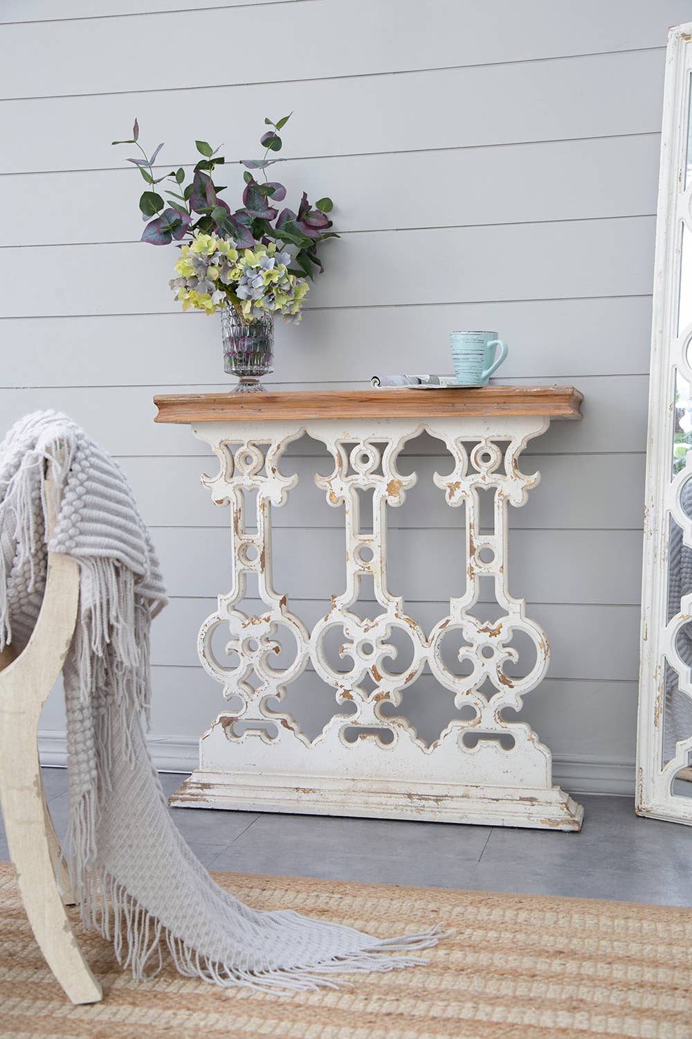32x12x32" Rustic Fir Wood Console Table