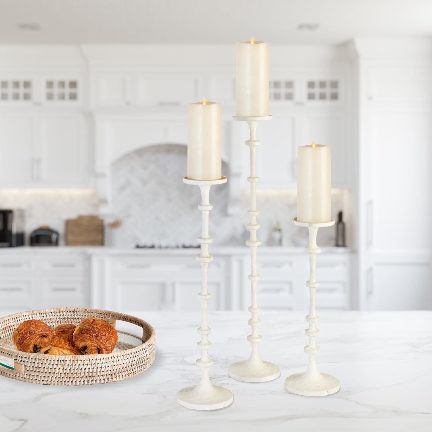 Abacus Candle Stands, Set Of 3
