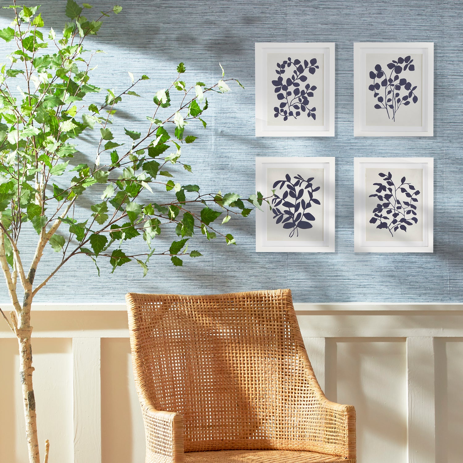 Leafy Vine Prints, Set Of 4