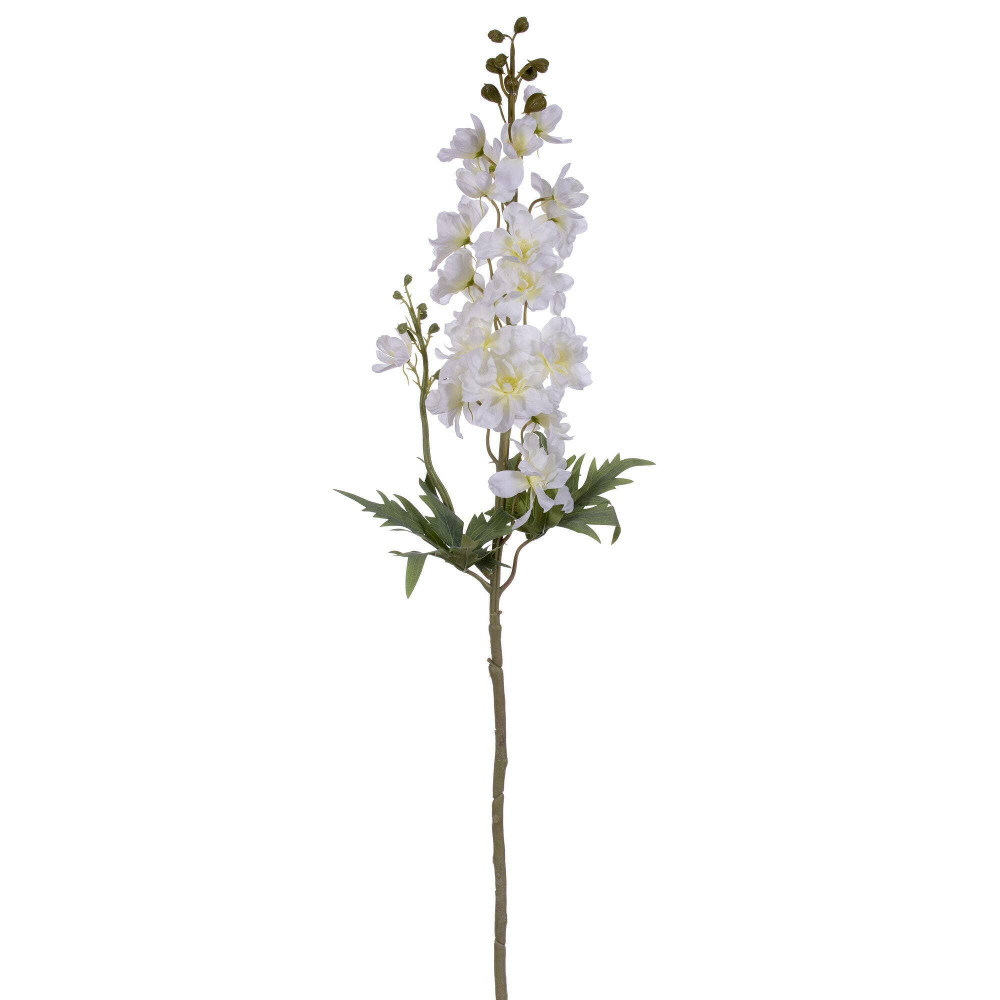 Vickerman 33" Artifcial White Larkspur Spray 3/Bag: White / Polyester 80%, PE 10%, Iron wire 10% / 33"