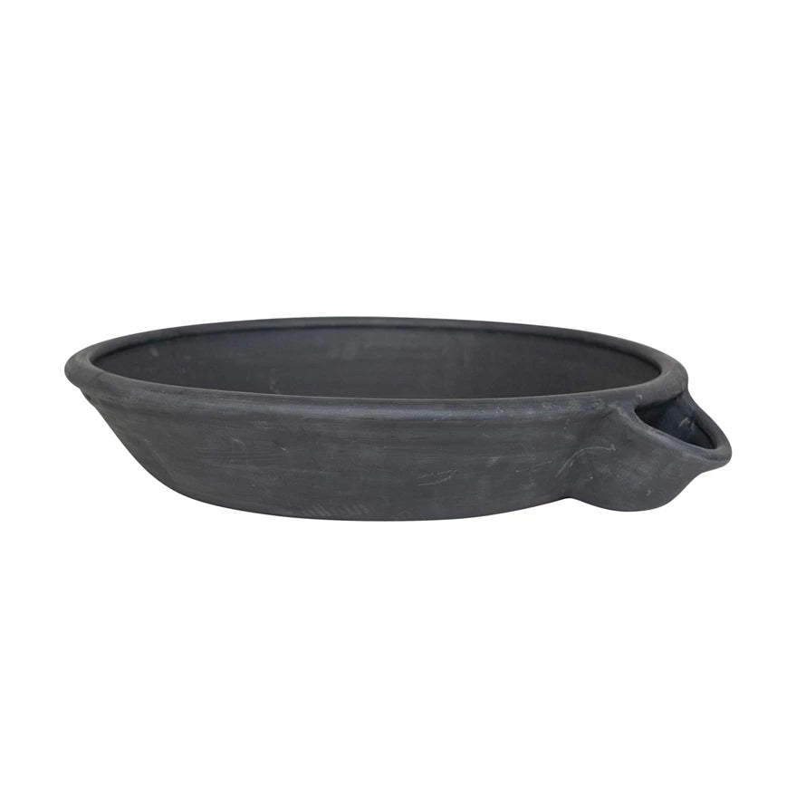 Decorative Vintage Reproduction Clay Dahi Bowl, Black