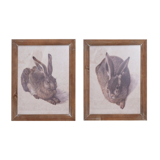 Wood Framed Vintage Reproduction Wall Décor