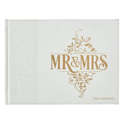 Guest Book White/Gold Mr. & Mrs. Our Wedding