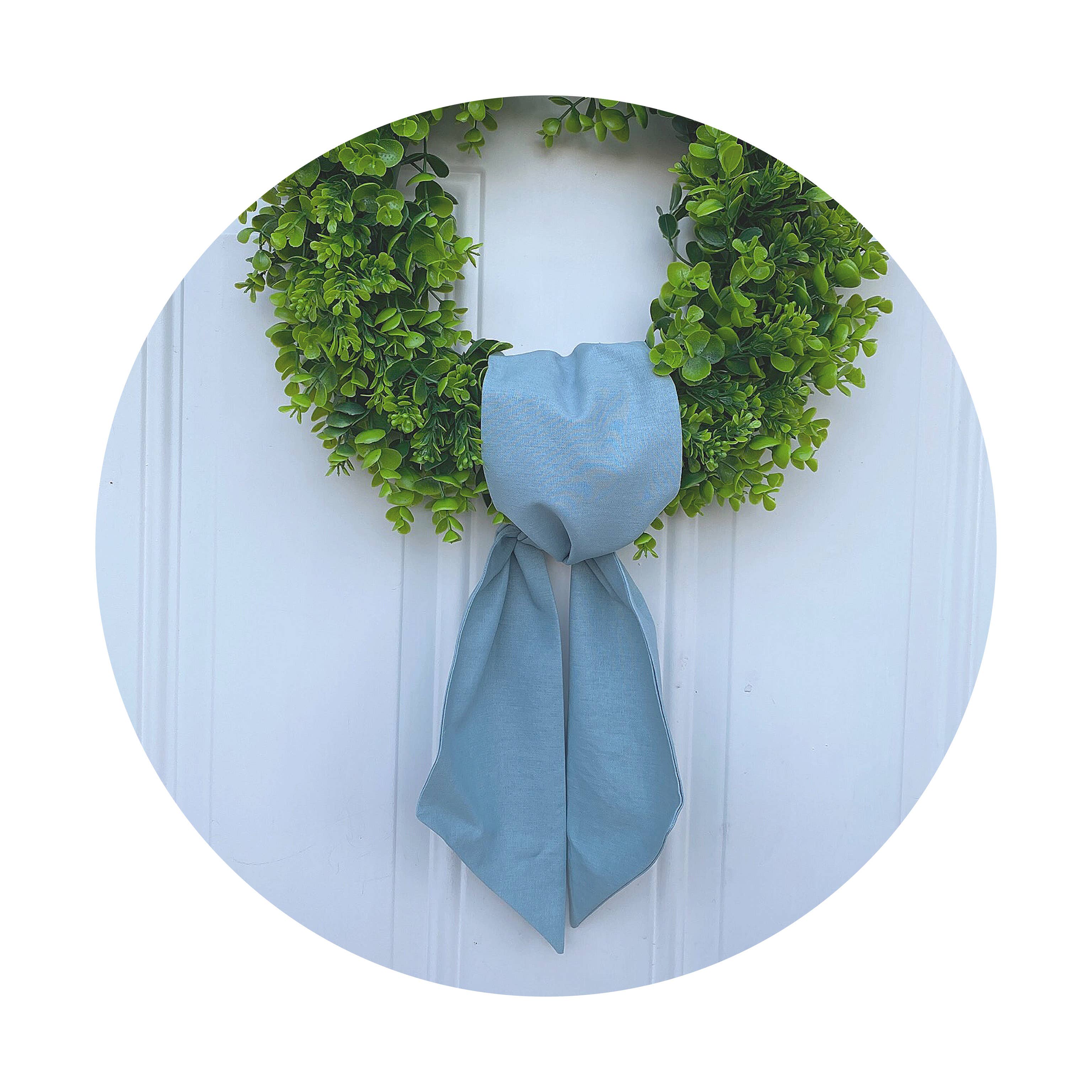 Linen Sashes: Dusty Blue / 54 inches