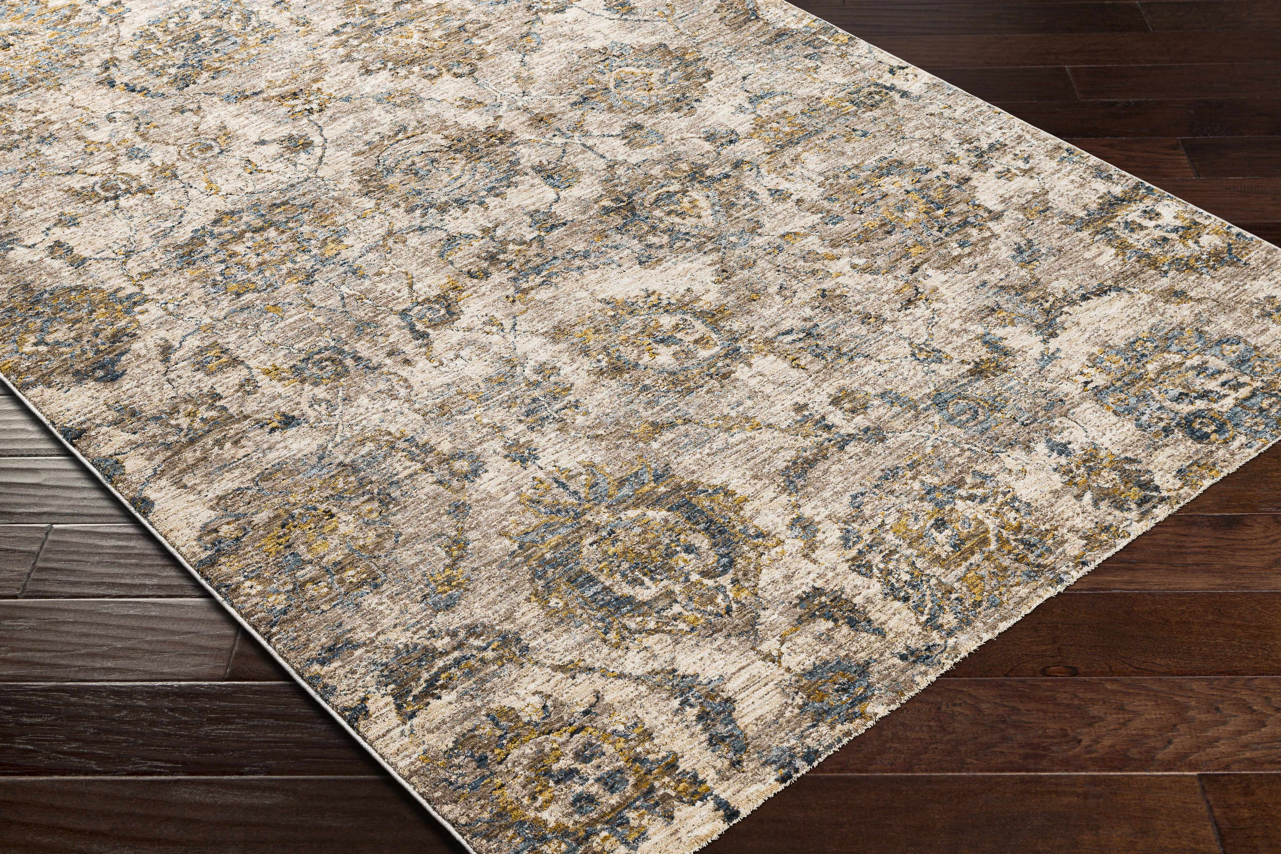 Morinville Teal Floral Rug