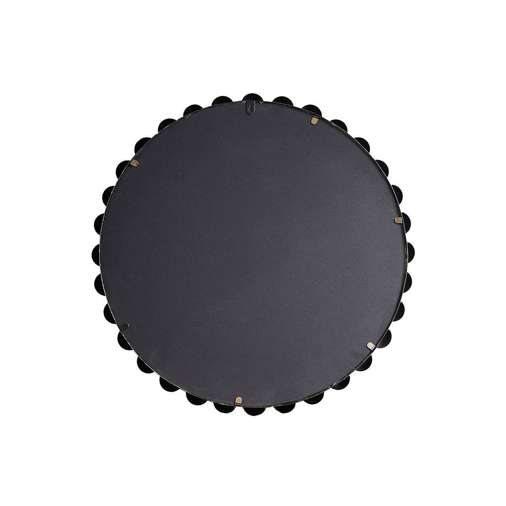 Round Iron Framed Wall Decor Mirror, Gold: Large 27"