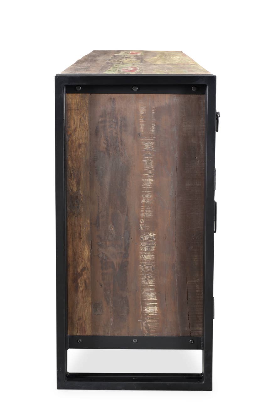 Timbergirl Old Reclaimed Wood 4 Door 4 Drawer Sideboard