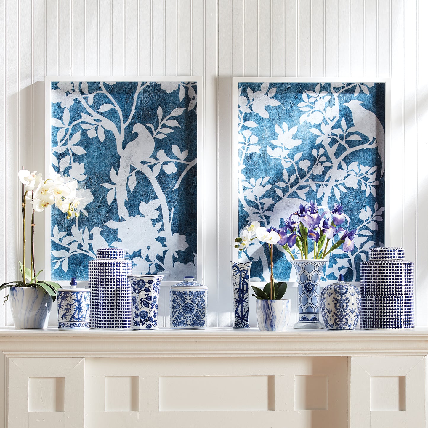 AVIARY CYANO PRINTS, SET OF 2