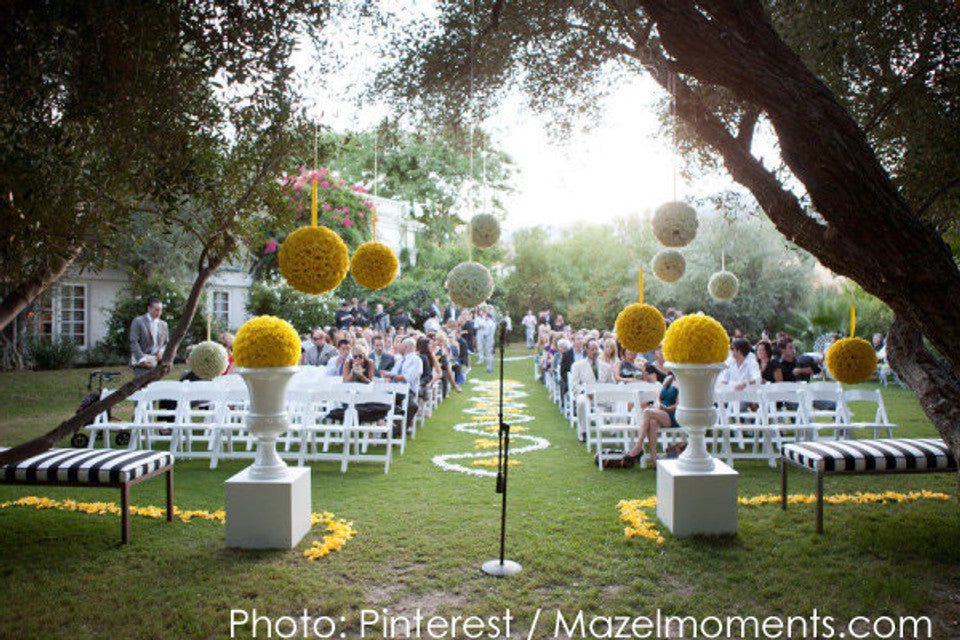 Real Feel Flower Ball - Rose - Pomander Kissing Ball - 13" White