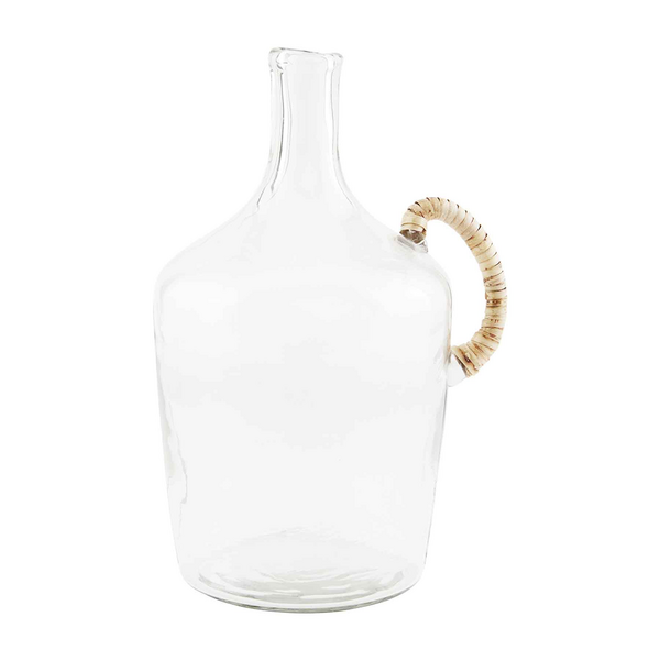 Glass Jug With Wicker Handle - 2 Sizes