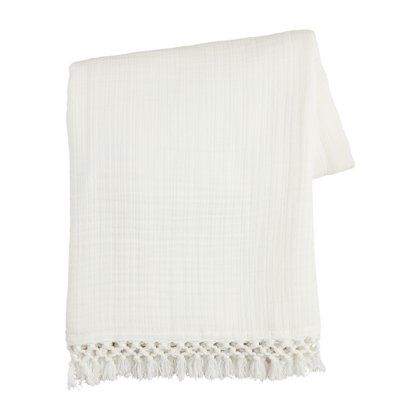 Macrame Muslin Throws - 2 Colors
