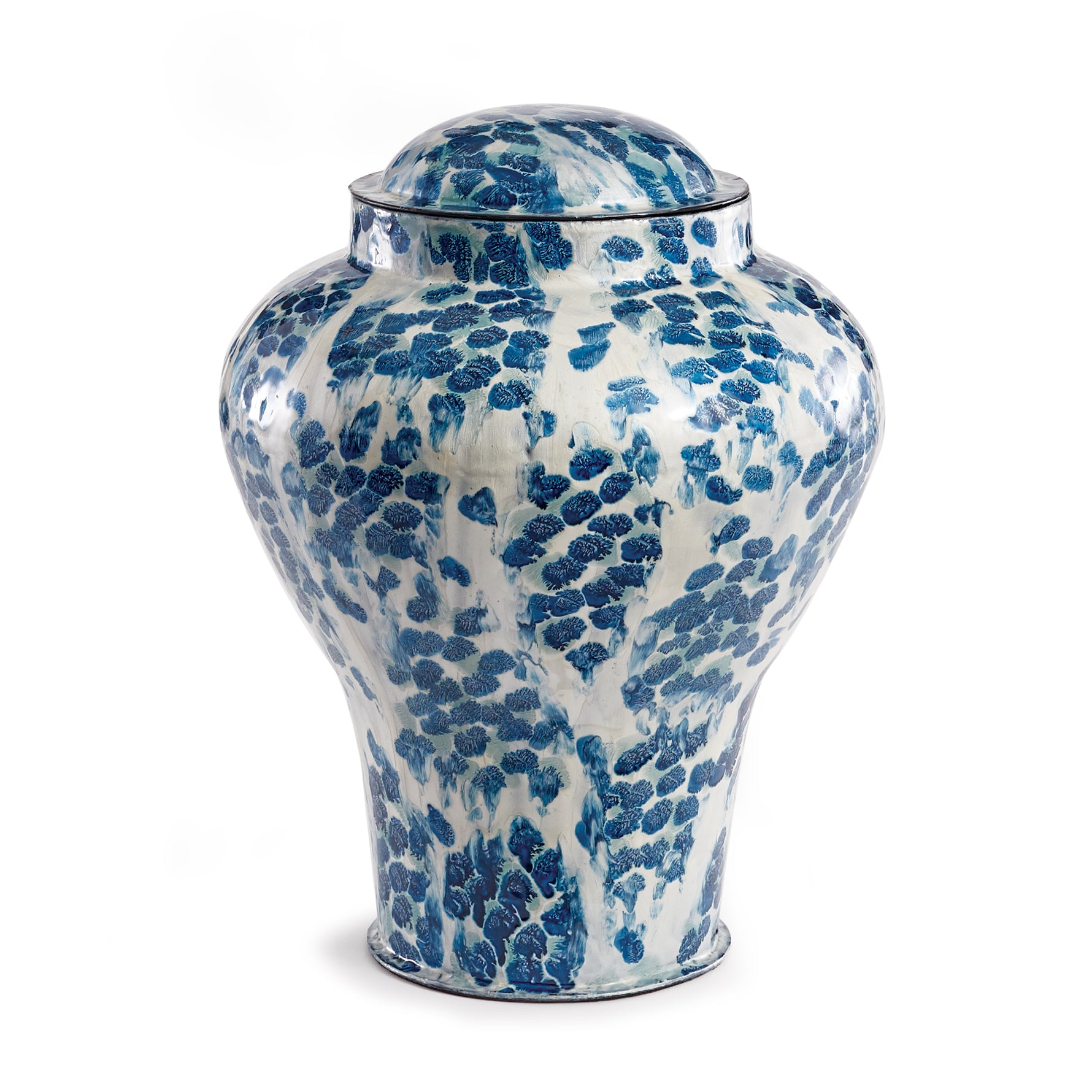 Floret Lidded Urn Short