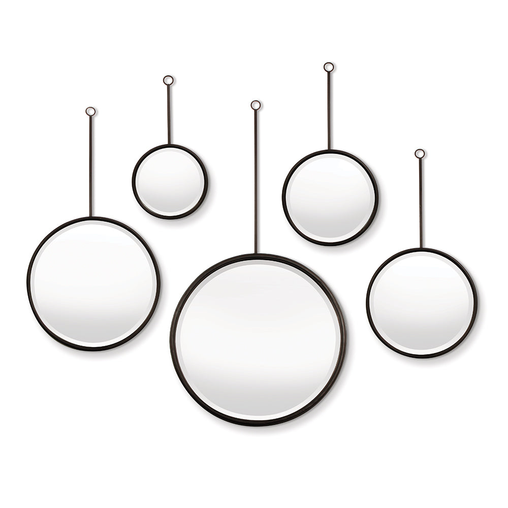 Maison Noir Pendulum Mirrors, Set Of 5