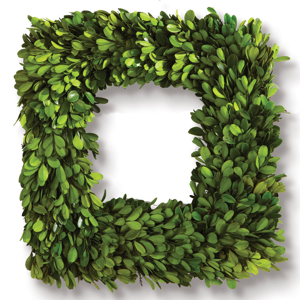 Boxwood Square Wreath 16"